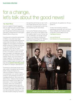 Collage Success Stories - for a change, let's talk about the good news!